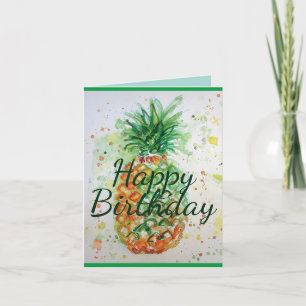 Carte Vibes tropicales d'ananas Fruit Alimentation Vibes