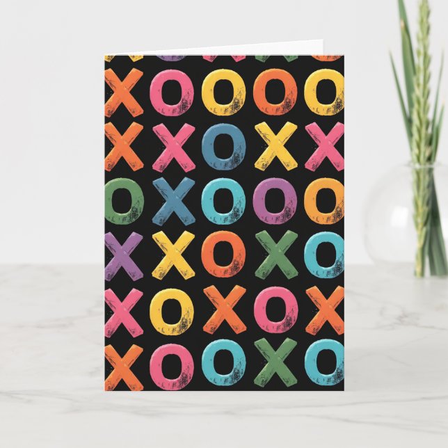 Carte Vibrant Abstract Xo Art Card (Devant)