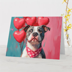 Carte Vibrant American Staffordshire Terrier Pop-Art
