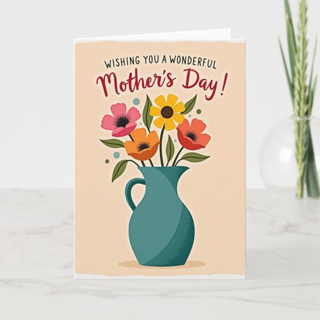 Carte Vibrant Bloom Mothers Day Card (Devant)