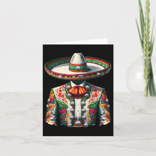 Carte Vibrant mexicain Charro Suit traditionnel Mariachi