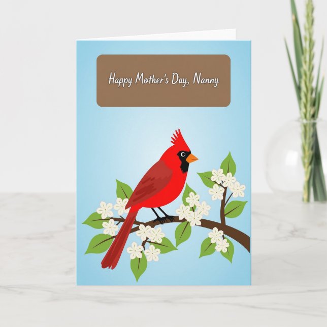 Carte vibrante de fête des mères pour oiseaux (Devant)
