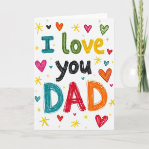 Carte vibrante "Je t'aime Papa"