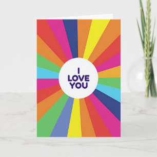 Carte vibrante romantique Je t'aime