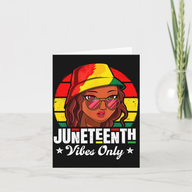 Carte Vibrations de Juneteenth uniquement pour les femme (Devant)
