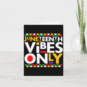 Carte Vibrations Juneteenth uniquement 1865 hommes afro-