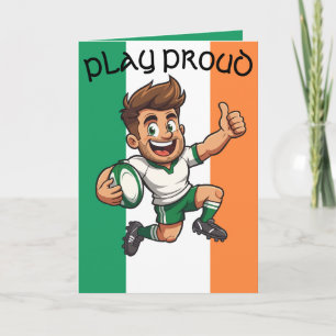 Carte Victoire Pouce en l'air Esprit du Rugby Irlandais