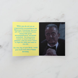 Carte Victor Newman Birthday Card