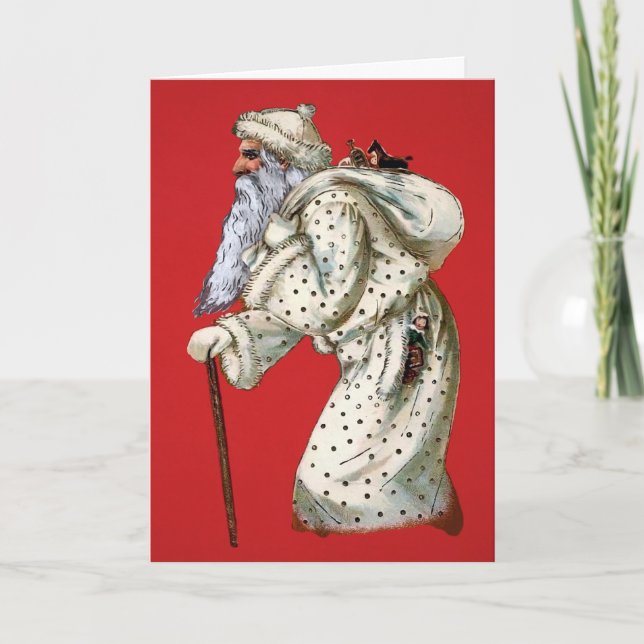 Carte Victorale Déplaisant Vieux Père Noël (Devant)