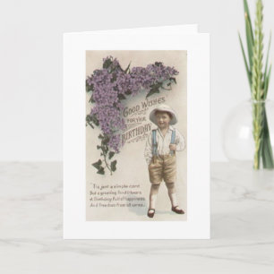 Carte Victorian Boy Birthday Card