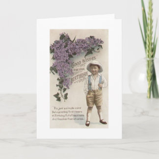 Carte Victorian Boy Birthday Card
