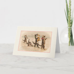 Carte Victorian Cats and Kittens Saint Valentin