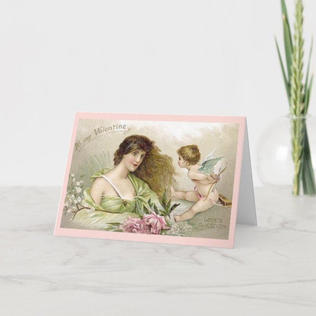 Carte Victorian Cupid Love Valentine's Day (Devant)