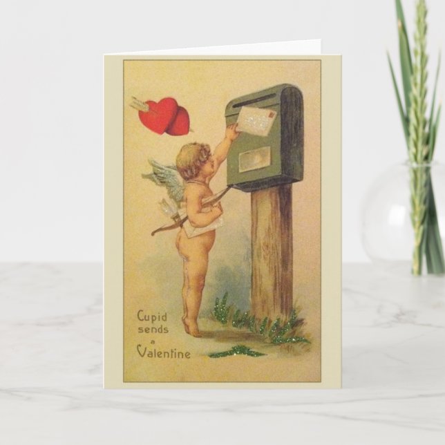 Carte Victorian Cupid Valentine's Day (Devant)