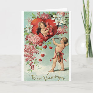Carte Victorian Cupid Valentine's Day