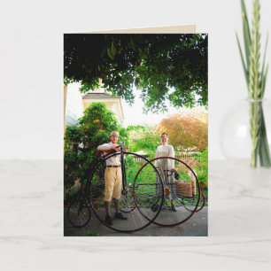Carte Victorian cycling poem inside card