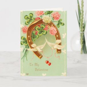 Carte Victorian Horseshoe Valentine's Day