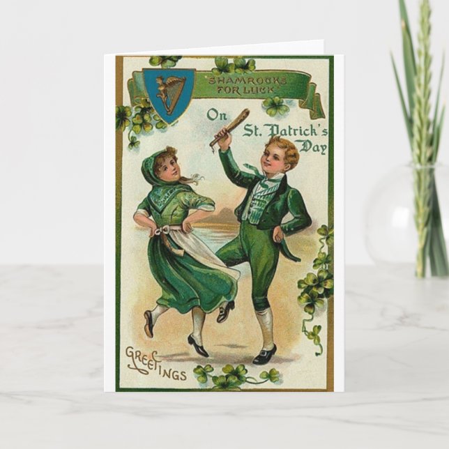 Carte Victorian Irish Jig St. Patrick's Day (Devant)