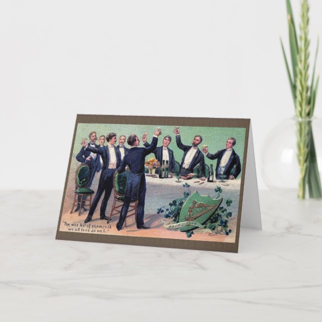 Carte Victorian Irish Toast St. Patrick's Day (Devant)
