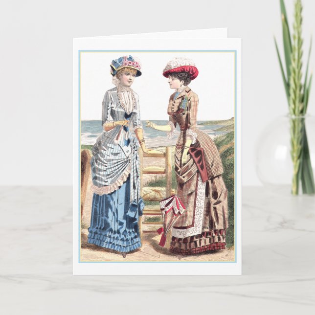 Carte Victorian Ladies at the Beach (Devant)