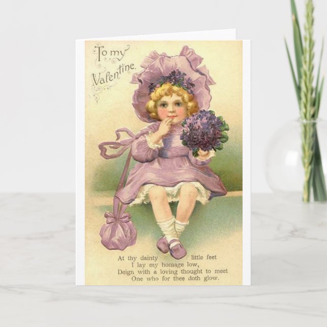 Carte Victorian Lilacs Valentine's Day Card (Devant)