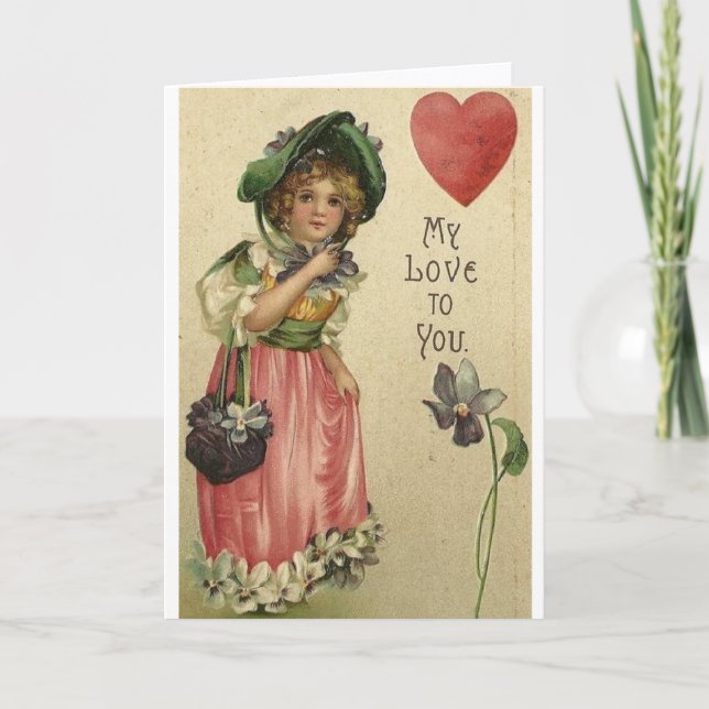 Carte Victorian Love Valentine's Day (Devant)