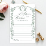 Carte Victorian Ornate Grace Floral Voeux & Consei<br><div class="desc">Personnalisez avec la mariée le nom et la date de la douche. Pour plus de personnalisation,  cliquez sur le lien "customiser plus loin". Si vous avez besoin d'aide,  contactez-moi s'il vous plaît.</div>