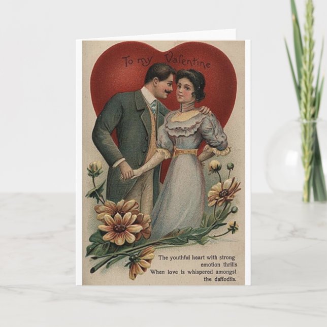 Carte Victorian Romantic Valentine's Day (Devant)