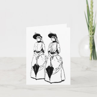 Carte Victorian Umbrella Twins