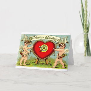 Carte Victorian Valentine Archery Valentin