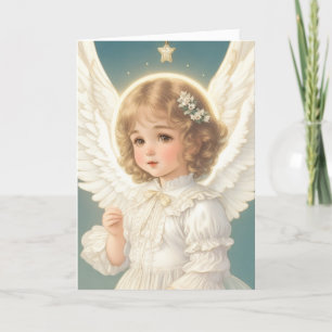 Carte Victorian Vintage Retro Noël Angel Holiday