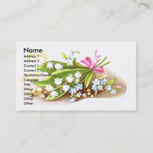 Carte victorienne d'album au muguet