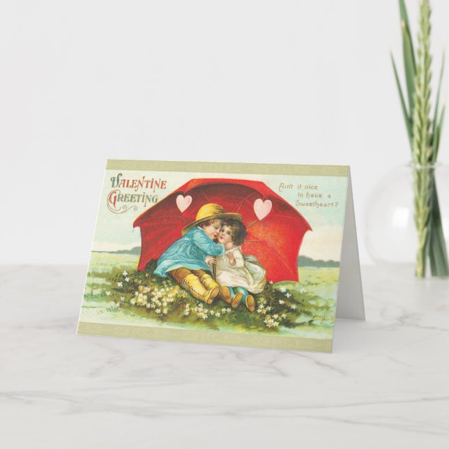 Carte victorienne douce de Saint-Valentin (Devant)