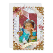 Carte Victorienne "Lovey Dovey" de style Dresde
