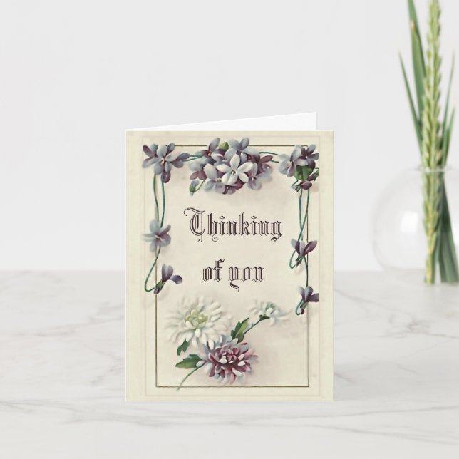 Carte victorienne "Pensez à vous" (Devant)