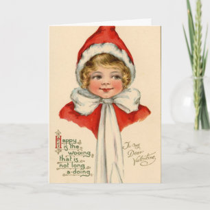 Carte victorienne vintage de Saint-Valentin de