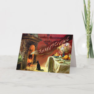 Carte Victorienne vintage Thanksgiving