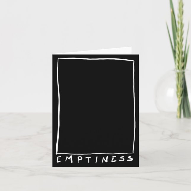 Carte Vide Sarcasme Humoristique Citation Vide (Devant)