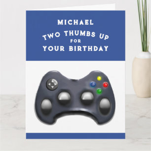 Carte Vidéo drôle d'anniversaire de joueur de jeu vidéo
