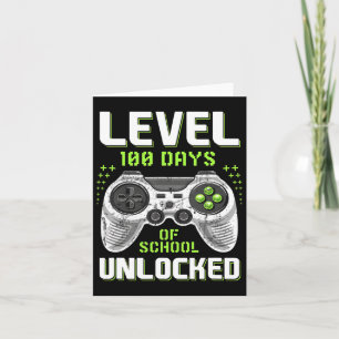 Carte Video Gamer 100e Jour De Niveau D'École 100 Jours 