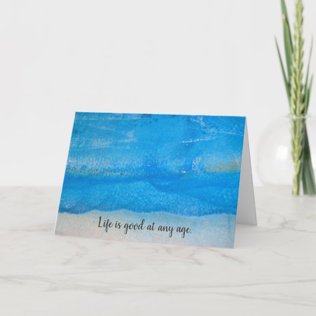 Carte vieil abrégé sur texturisé peinture d'anniversaire (Devant)