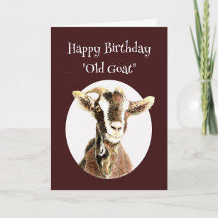 Carte Happy Birthday Old Goat Over The Hill Humor Zazzle Fr