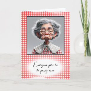 Carte Vieille Dame Humoristique Vieille Anniversaire