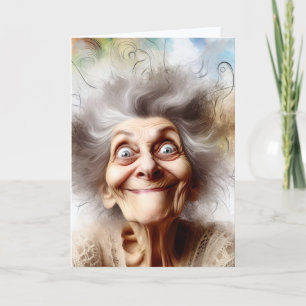 Carte Vieille Dame Pour Avoir Vieilli Anniversaire