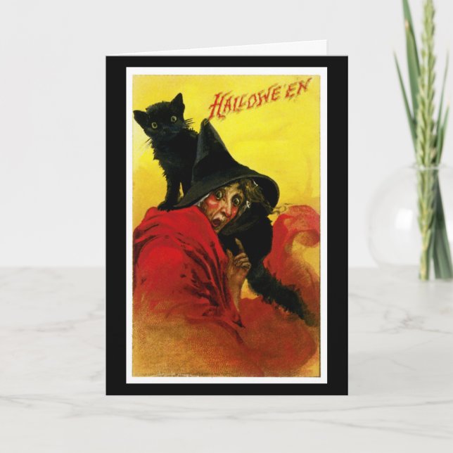 Carte Vieille sorcière d'Halloween (Devant)