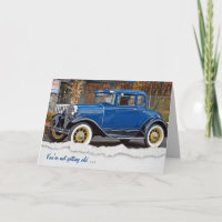 Vieille voiture classique avec chien