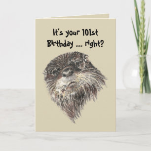 Carte Vieillesse 101e anniversaire Humour & mignonne Ott