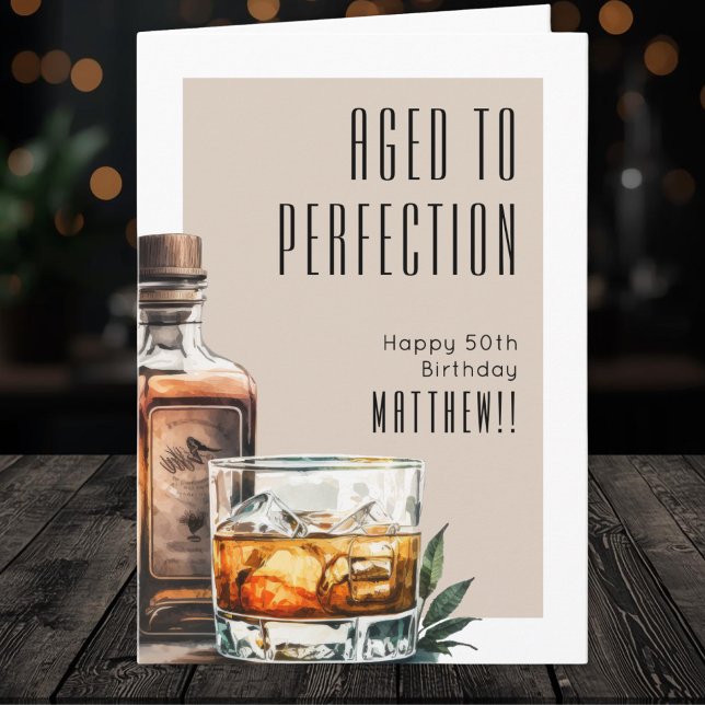 Carte Vieilli à la perfection Anniversaire Homme (Aged To Perfection Men's Birthday Card)