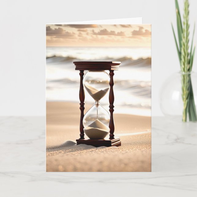 Carte Vieillir Anniversaire Sand Timer (Devant)