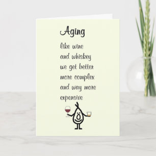 Carte Vieillir Un Poème D'Anniversaire Drôle